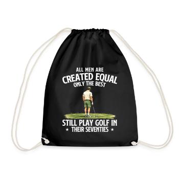 Best Men Golf in ihren Siebzigern Humor - Turnbeutel - Schwarz - Vorne
