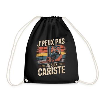 T-Shirt Humour Cadeau Cariste Original Collègues - Sac de sport léger - noir - Devant