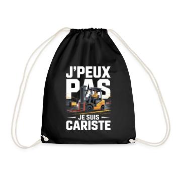 T-Shirt Cariste Homme Style Workwear Cadeau Drôle - Sac de sport léger - noir - Devant