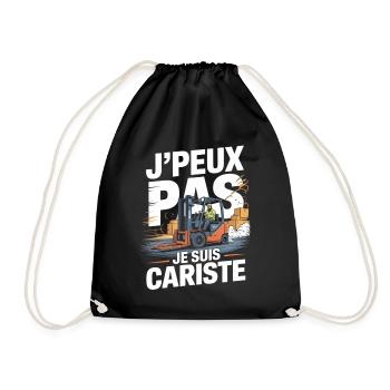 Humour Métier Logistique | T-Shirt Cariste Cadeau - Sac de sport léger - noir - Devant
