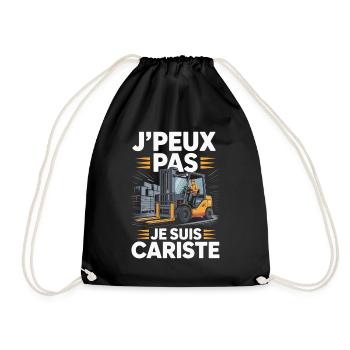 T-Shirt Humour Cariste En Action Cadeau Collègue  - Sac de sport léger - noir - Devant