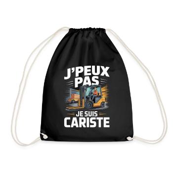 T-Shirt Cariste Homme Funny Chariot Élévateur  - Sac de sport léger - noir - Devant