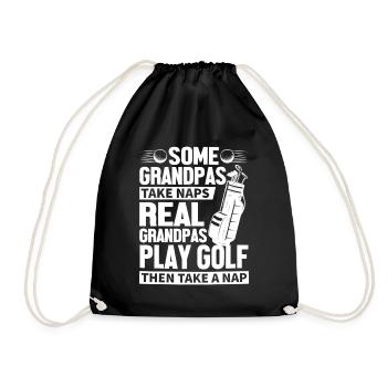 Tee de sieste de golf grand-père - Sac de sport léger - noir - Devant