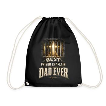 Chaplain Cleric Pastor Best Prison Chaplain Dad - Drawstring Bag - black - Front