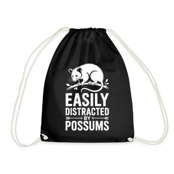 Dictons de l’opossum, opossums, drôle de cadeau drôle d’opossum - Sac de sport léger - noir - Devant