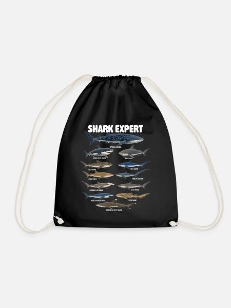 Expert en requins Humour en biologie marine océanique - Sac de sport léger - noir