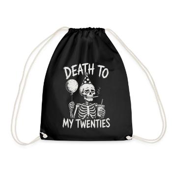 30th Birthday 30s 30th I am now 30 years old - Drawstring Bag - black - Front
