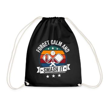 Forged Calm and Smash It Retro - Drawstring Bag - black - Front