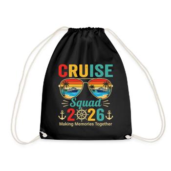 Cruise Squad 2026 Erinnerungen schaffen - Turnbeutel - Schwarz - Vorne