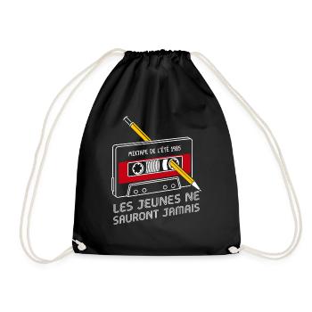 Fans des Années 80 Cadeau humour personnalisé - Sac de sport léger - noir - Devant