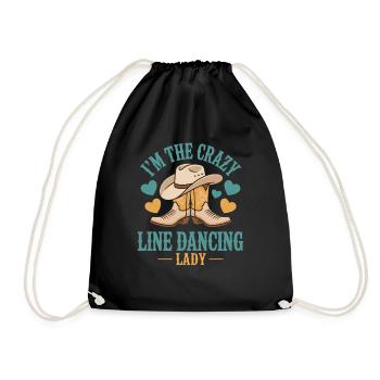 Line Dance Line Dancing Gift - Drawstring Bag - black - Front