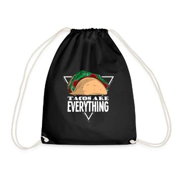 Tacos are everything - Drawstring Bag - black - Front