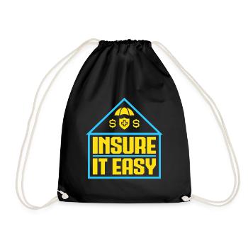 Insurance Agent Insure It Easy Funny Insurance - Drawstring Bag - black - Front