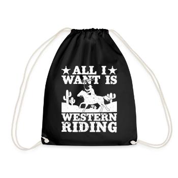 L’équitation de rodéo tout ce que je veux, c’est de l’équitation western - Sac de sport léger - noir - Devant