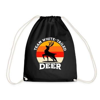 Équipe Cerf de Queue Blanche - Sac de sport léger - noir - Devant