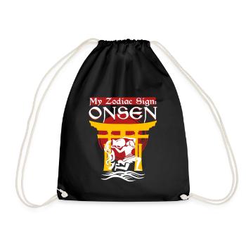 Bain de la source chaude d’Onsen - Sac de sport léger - noir - Devant
