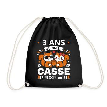 3 Ans Casse les Noisettes - Sac de sport léger - noir - Devant