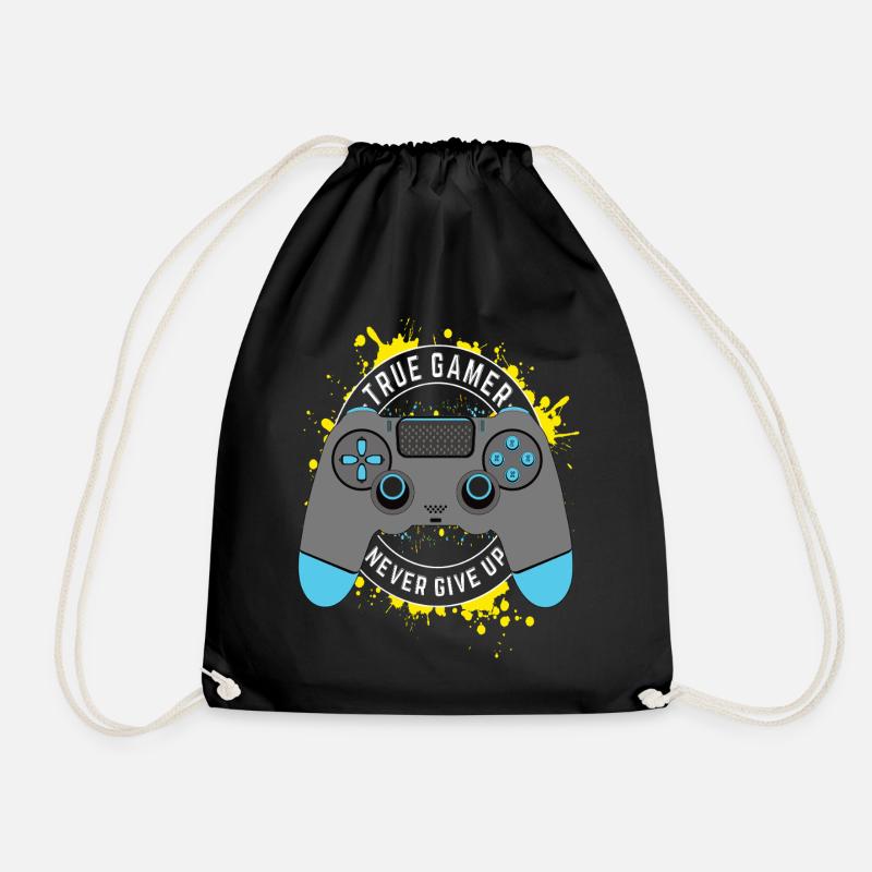 True Gamer - Ne jamais abandonner - Sac de sport léger - noir