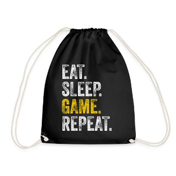Manger dormir jeu Répéter - Sac de sport léger - noir - Devant