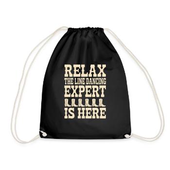 Line Dancing Line Dance Gift - Drawstring Bag - black - Front