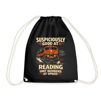 Train numbers in tempo | Trainspotting - Drawstring Bag - black - Front