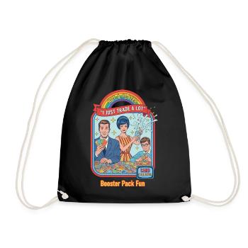 Not A Player I Just Trade A Lot Booster Pack Fun - Drawstring Bag - black - Front