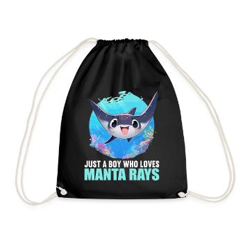 Raies Manta Raies - Sac de sport léger - noir - Devant