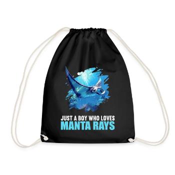 Raies Manta Raies - Sac de sport léger - noir - Devant