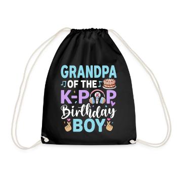 Grandpa of The K-Pop Birthday Boy - Turnbeutel - Schwarz - Vorne