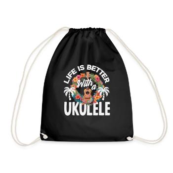 La vie est meilleure avec un ukulélé Hawaii Musiker - Sac de sport léger - noir - Devant