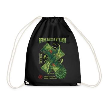 Ripping Packs Is My Cardio Trading Card Booster - Drawstring Bag - black - Front