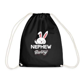Joyeuse Pâques, douce chasse aux œufs du lapin, œufs de Pâques - Sac de sport léger - noir - Devant