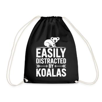 Koala Sayings Koalas Funny Koala Gift - Drawstring Bag - black - Front