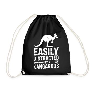 Kangaroos Sayings Kangaroo Funny Kangaroos Gift - Drawstring Bag - black - Front