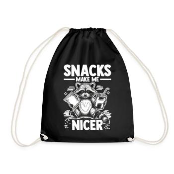 Les snacks de panda poubelle me rendent un raton laveur plus gentil - Sac de sport léger - noir - Devant