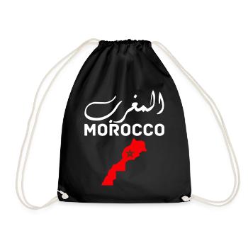 Morocco Graphic Funny Morocco Nation Flag Morocco - Sac de sport léger - noir - Devant