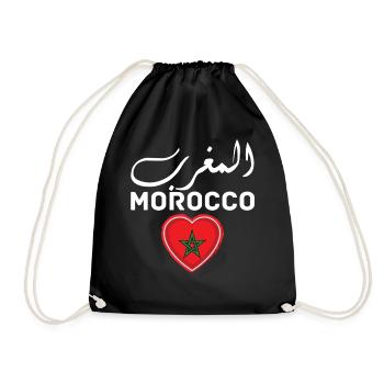 Morocco Graphic Funny Morocco Nation Flag Morocco - Sac de sport léger - noir - Devant