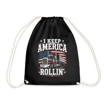 Conducteur professionnel USA Flag America Trucker - Sac de sport léger - noir - Devant