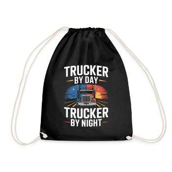 Truck Driver Professional Driver Diesel Trucker - Drawstring Bag - black - Front