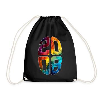 18 JAHRE ALT 2008 18. GEBURTSTAG - Turnbeutel - Schwarz - Vorne