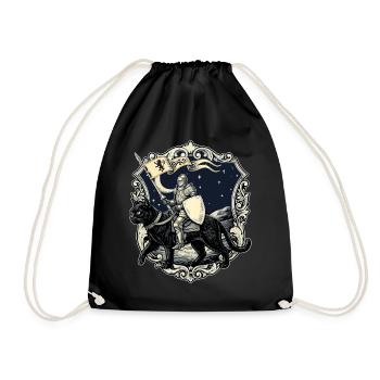 Renaissance du Chevalier Médiéval Chat de la Foire Rénaisque - Sac de sport léger - noir - Devant
