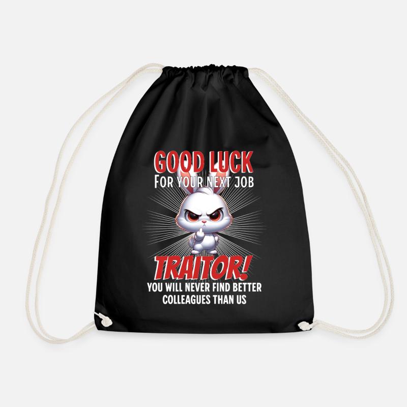 Funny Farewell Coworker - Drawstring Bag - black