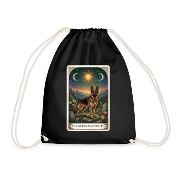 Deutscher Schäferhund Tarot - Turnbeutel - Schwarz - Vorne