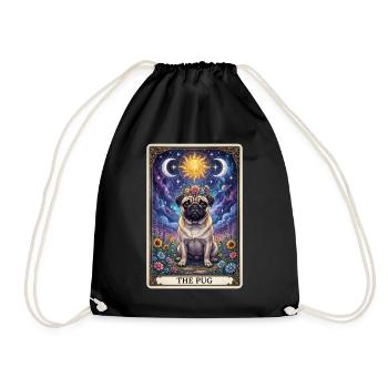 Illustration du Tarot Soleil-Lune Carlin - Sac de sport léger - noir - Devant