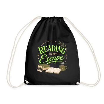 Motif de lecture amoureuse de la littérature fan de livres - Sac de sport léger - noir - Devant