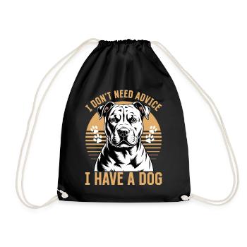 Pitbull Terrier Race de chien pittie - Sac de sport léger - noir - Devant