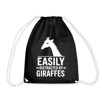 Dynastiques de girafe Girafe Drôle de cadeau de girafe - Sac de sport léger - noir - Devant