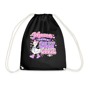 Mama of the Silly Goose – Grooviger Retro-Stil - Turnbeutel - Schwarz - Vorne