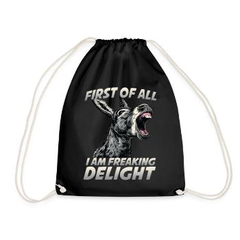 Donkey Humor Donkey Keeper Farm House Donkey - Drawstring Bag - black - Front