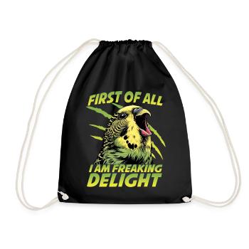 Perruche perruche australienne humour - Sac de sport léger - noir - Devant